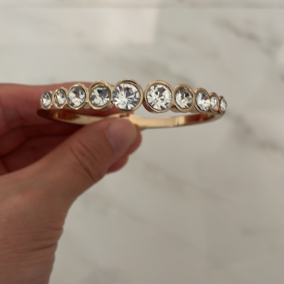 18K Gold Plated/ Crystals Bangle- Women - Picture 11 of 11